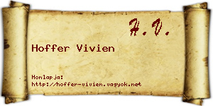 Hoffer Vivien névjegykártya